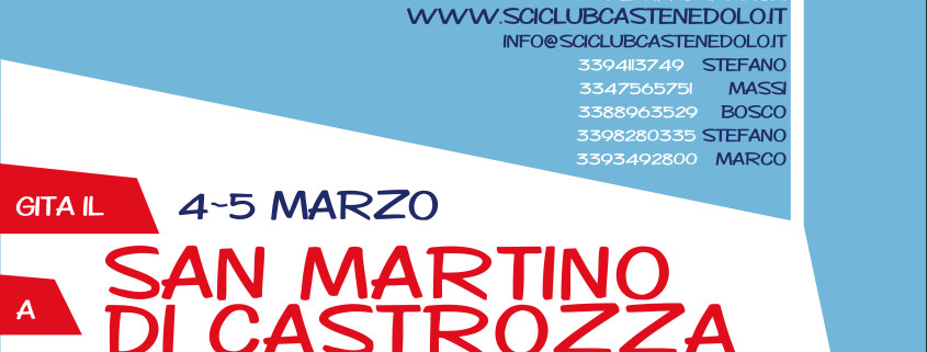 weekend SAN MARTINO 4-5 MARZO 2017